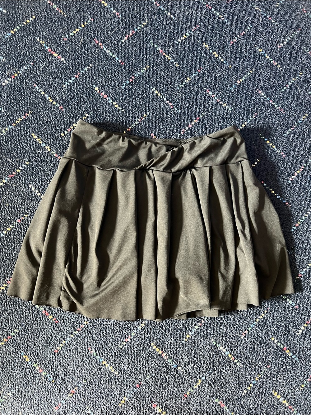Women's Black Pleated Mini Skirt
